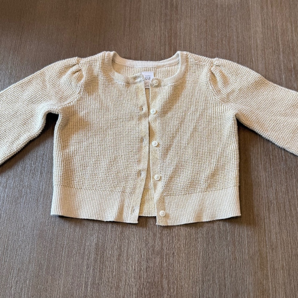 Gap Toddler Shimmery Gold Cardigan